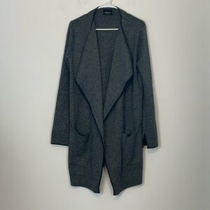 ZARA Gray/Black Waterfall Front Cardigan/Jacket. Size Medium. Has Pockets.